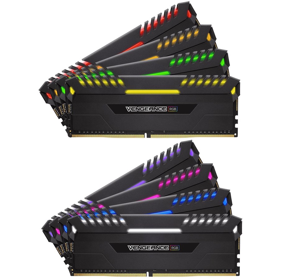 RAM - Corsair Vengeance RGB DDR4-3800 C19 BK OC - 128GB - CMR128GX4M8X3800C19