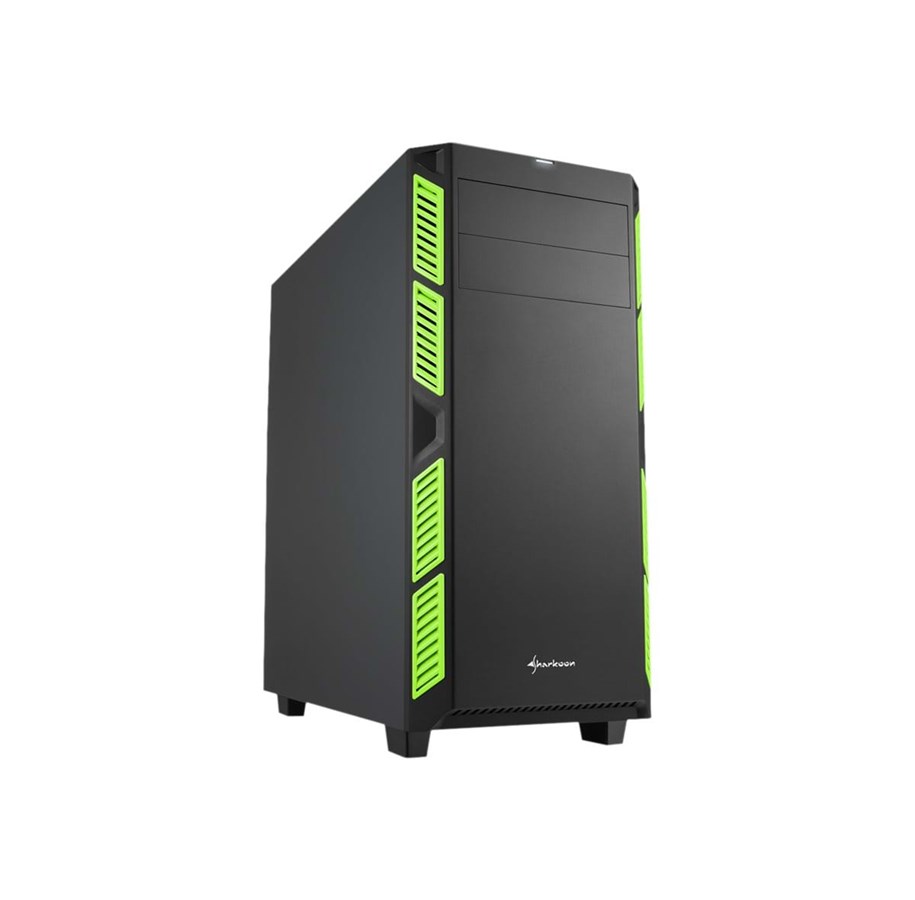 Kotelot - Sharkoon AI7000 Silent - miditower - ATX - Kotelot - Miditower - Vihreä - 4044951020836