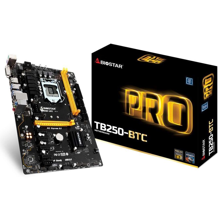 Emolevy - BIOSTAR TB250-BTC Emolevy - Intel B250 - Intel LGA1151 socket - DDR4 RAM - ATX - TB250-BTC