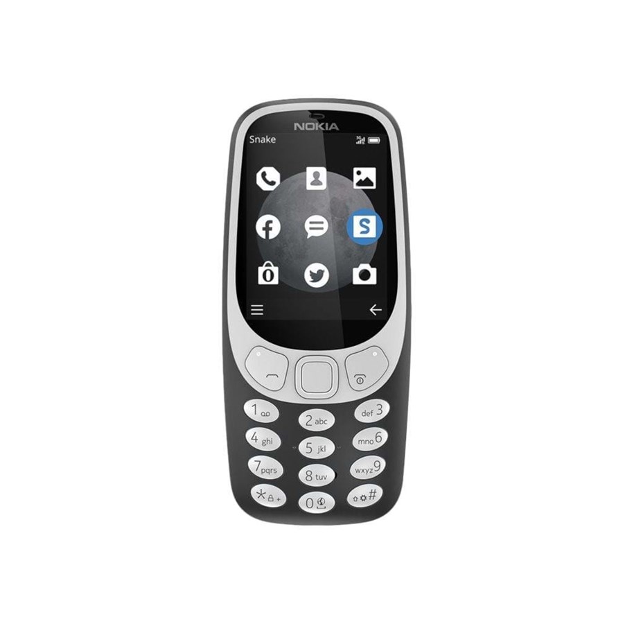 Puhelimet - Nokia 3310 (2017) 3G - Charcoal (Dual SIM) (Nordic) - A00028691