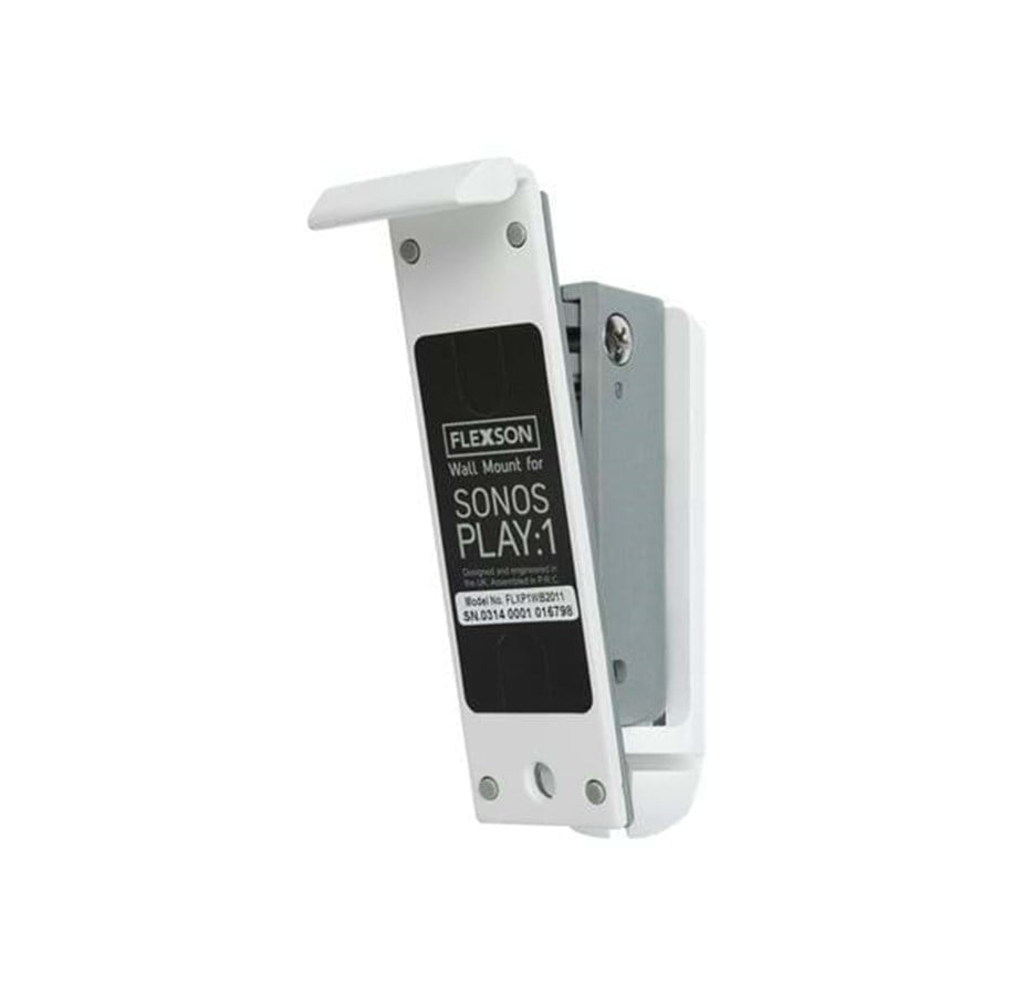 Seinäkiinnitys, AV-kiinnikkeet & AV-kalusteet - Flexson Wall Mount PLAY:1 single White - Max - recommended for - FLXP1WM1011