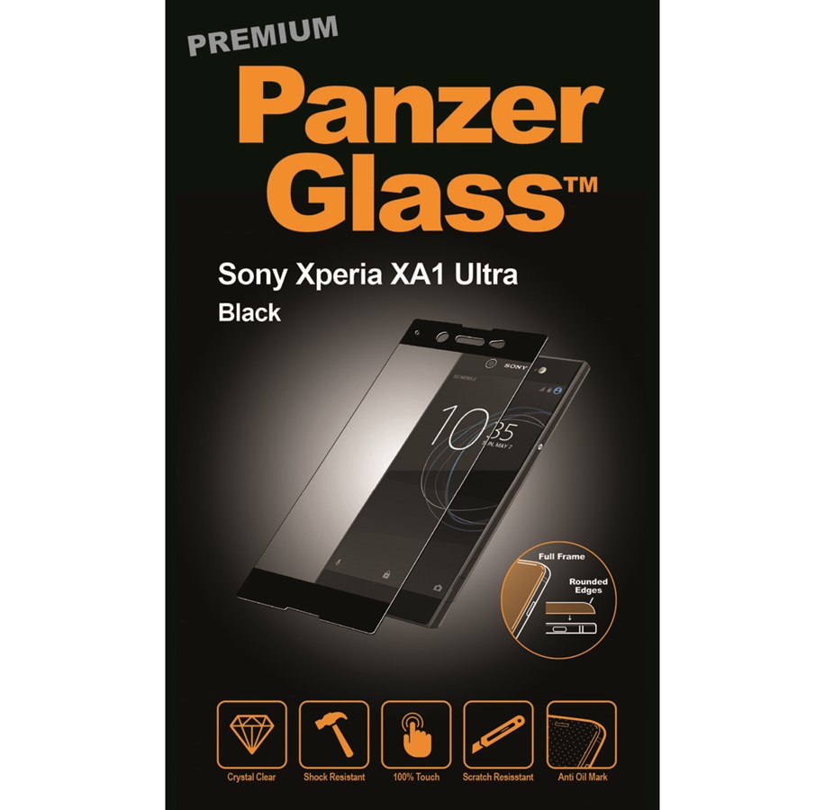 Puhelintarvikkeet - Näytönsuojat - PanzerGlass Sony Xperia XA1 Ultra - Black (Premium Glass) - PANZER7605