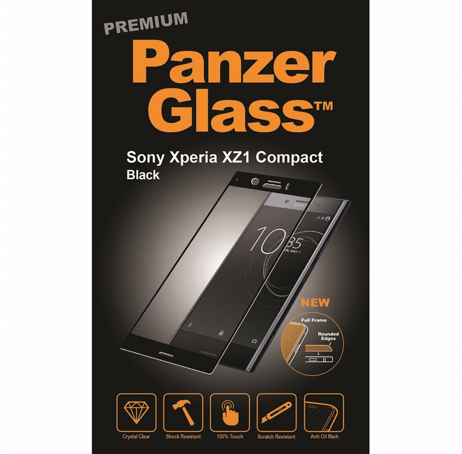 Puhelintarvikkeet - Näytönsuojat - PanzerGlass Sony Xperia XZ1 Compact - Black (Premium Glass) - PANZER7611