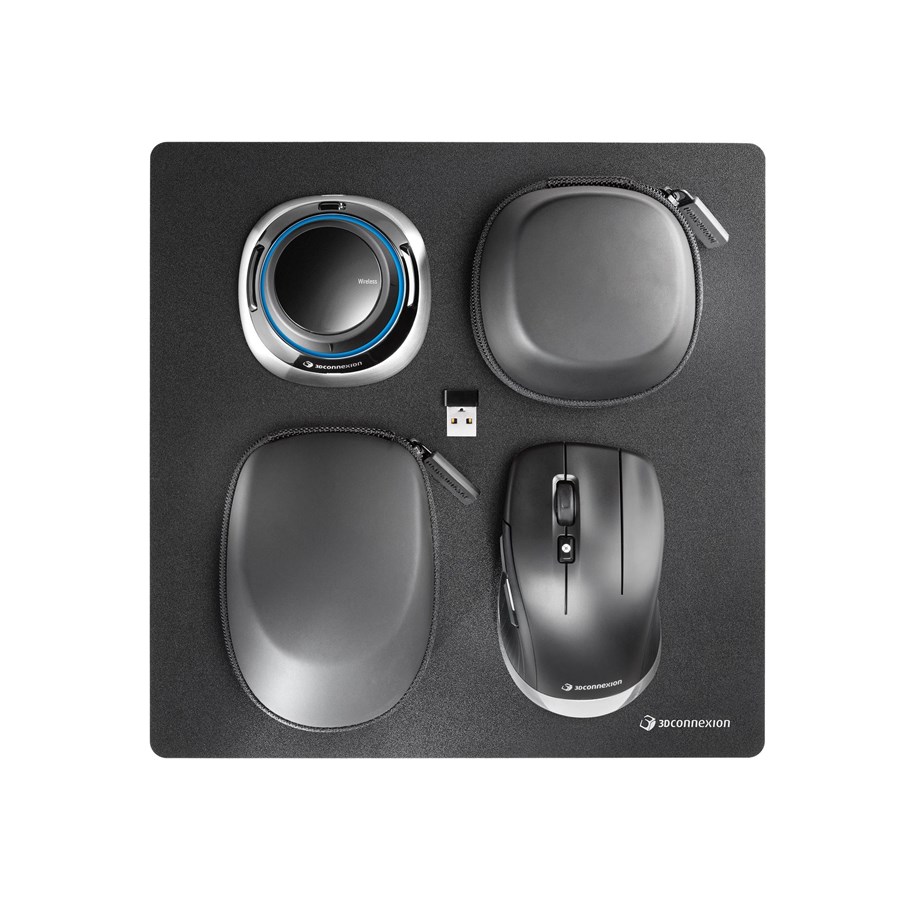Hiiret - 3Dconnexion SpaceMouse Wireless Kit - 3D-hiiri - 2 painiketta - Hopea - 3DX-700067