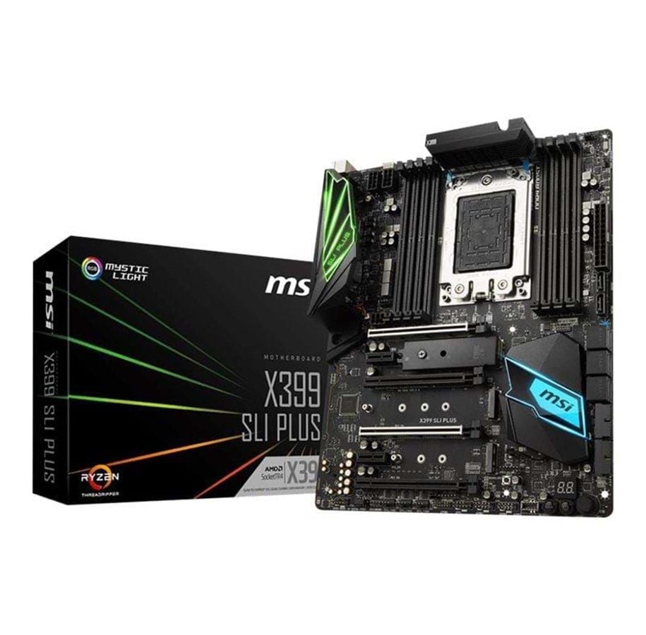 Emolevy - MSI X399 SLI PLUS Emolevy - AMD X399 - AMD TR4 socket - DDR4 RAM - ATX - X399 SLI PLUS