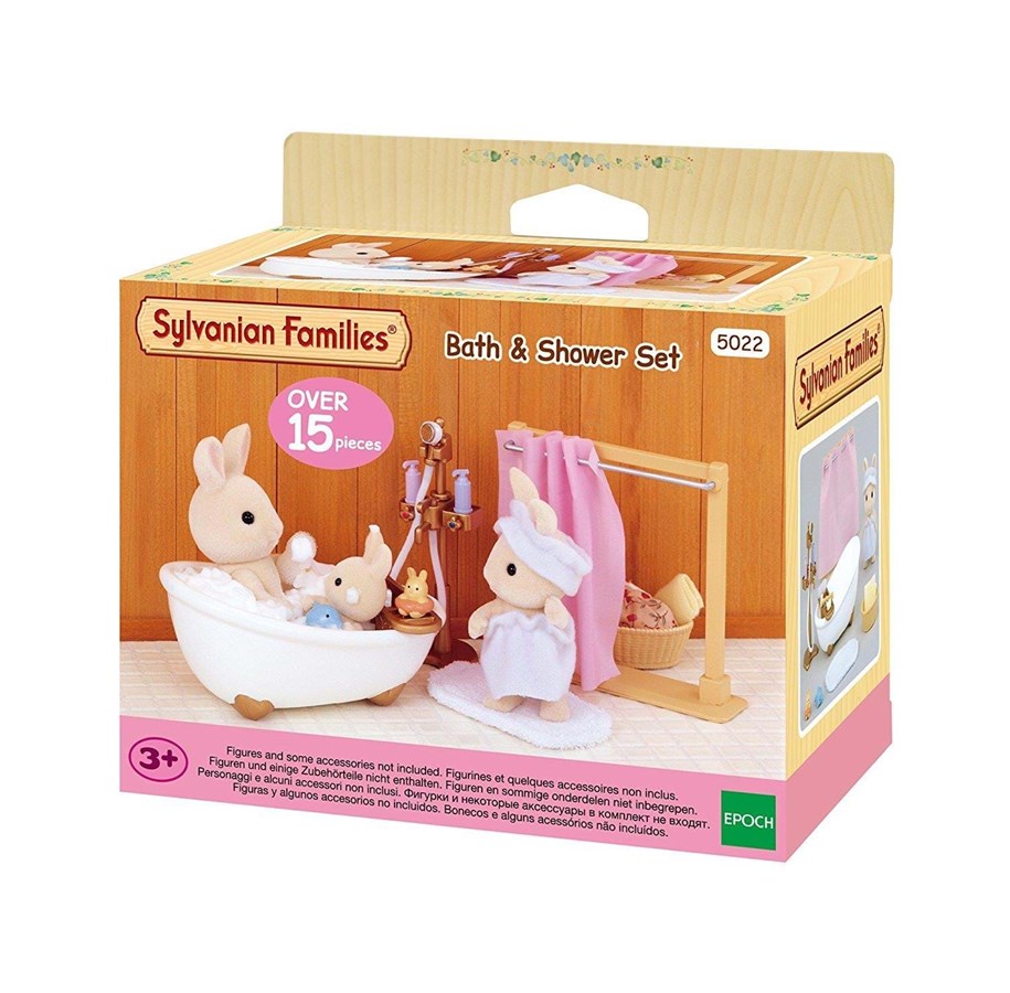 Nuket, pehmolelut ja oheistarvikkeet - Sylvanian Families SF Bath - Shower Set - 5022