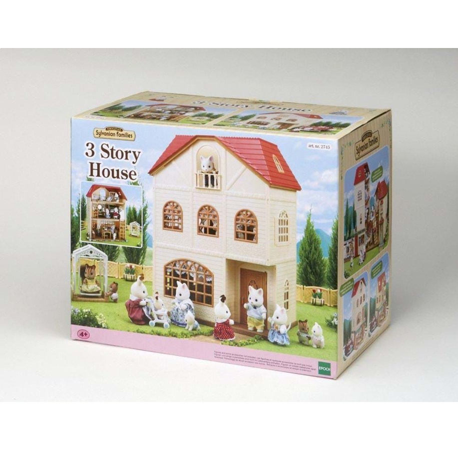 Nuket, pehmolelut ja oheistarvikkeet - Sylvanian Families 3 Story House - 2745