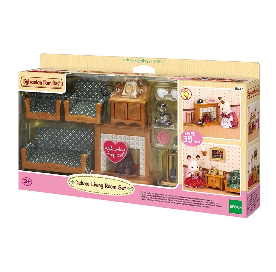 Nuket, pehmolelut ja oheistarvikkeet - Sylvanian Families Deluxe Living Room Set - 5037