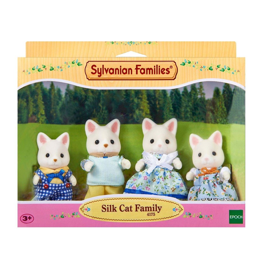 Nuket, pehmolelut ja oheistarvikkeet - Sylvanian Families Silk Cat Family - 4175
