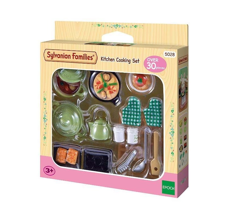 Nuket, pehmolelut ja oheistarvikkeet - Sylvanian Families Kitchen Cooking Set - 5028