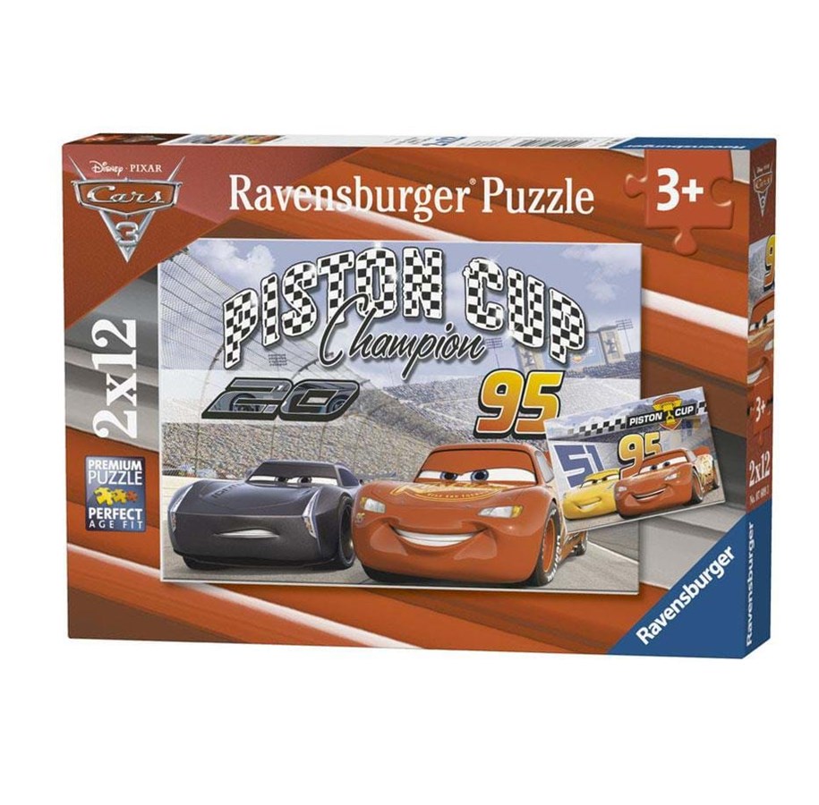 Palapelit - Ravensburger Disney Cars 3 Puzzle 2x12st. - 076093