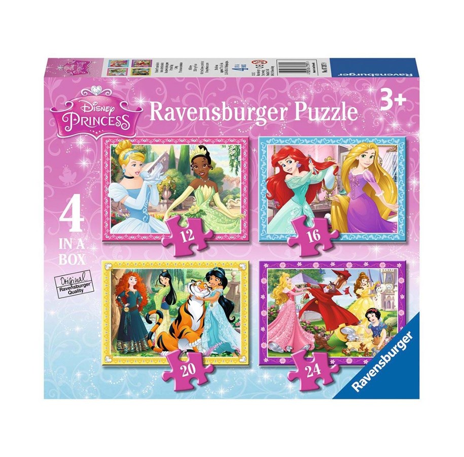 Palapelit - Ravensburger Disney-prinsessa palapeli 4 yhdessä - 73979