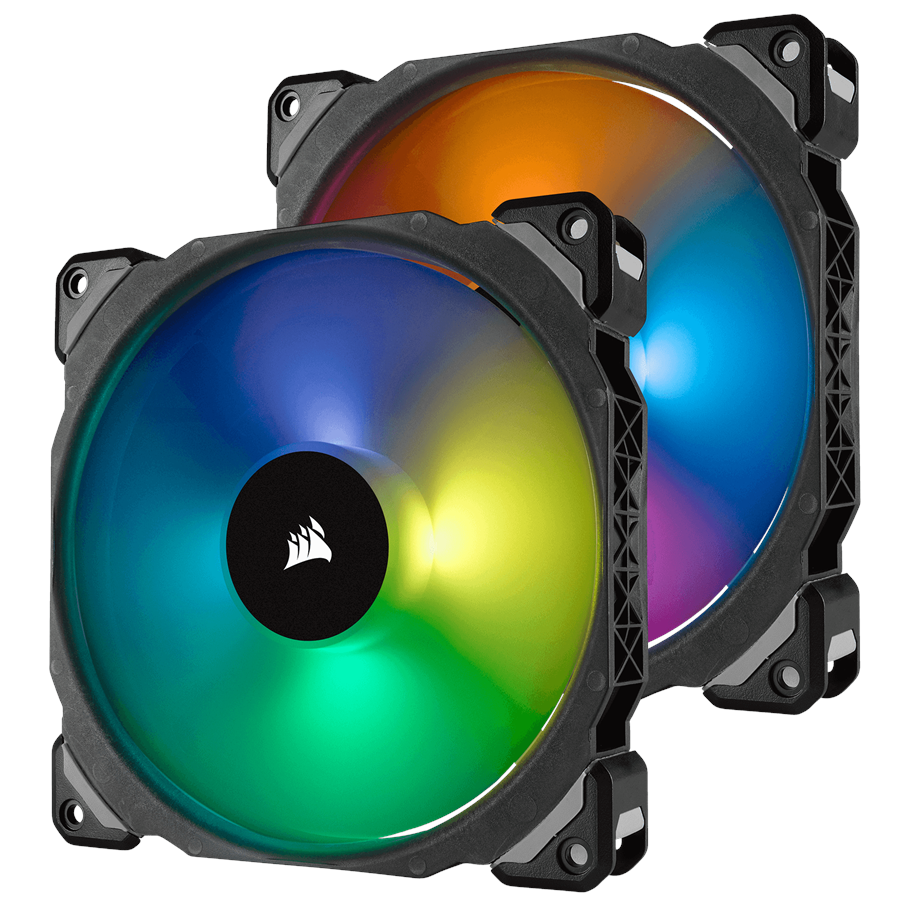 Kotelotuuletin - Corsair ML140 PRO RGB 2-Pack + Node PRO - Kotelotuuletin - 140mm - Musta RGB LED valolla - 20 dBA - CO-9050078-WW
