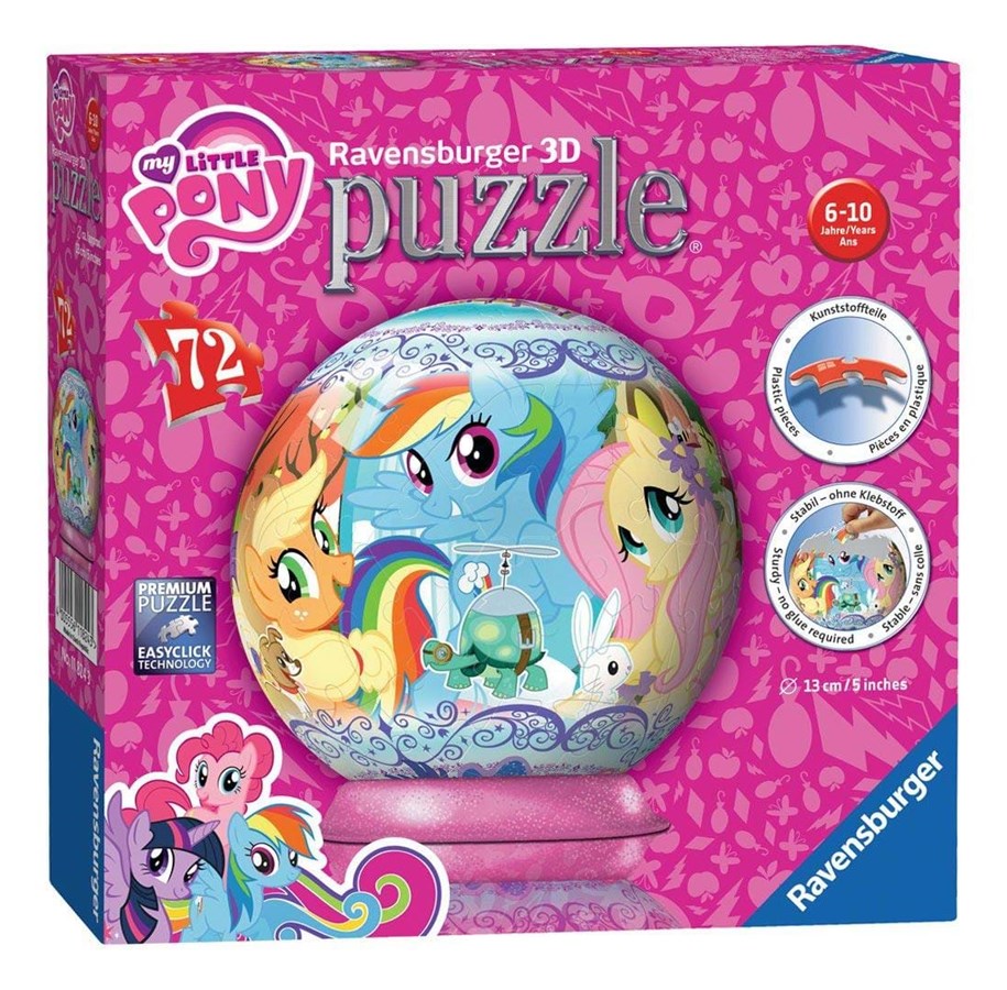 Palapelit - Ravensburger My Little Pony Puzzelbal 72st. 3D Palapeli - 118243