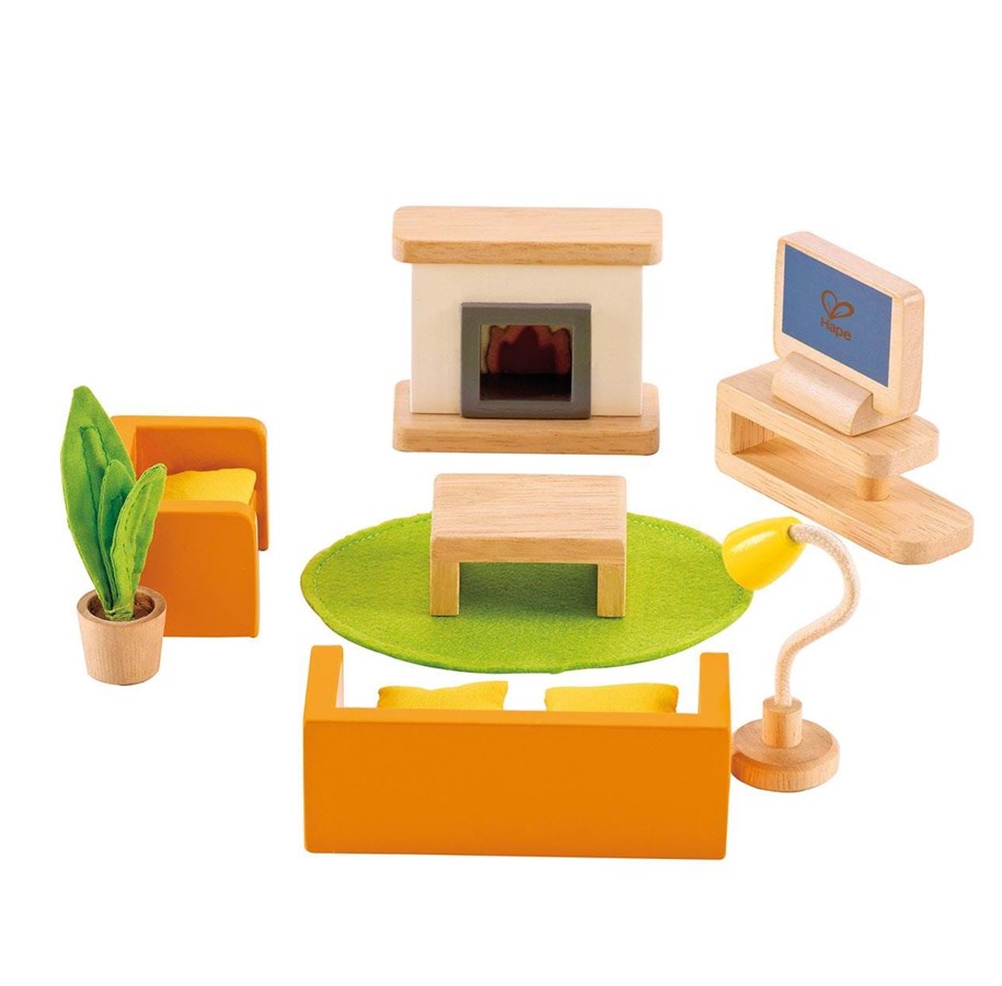Puulelut - Hape Dollhouse Tv Room - E3452A