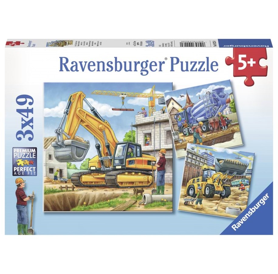 Palapelit - Ravensburger SuuriRakennuskone-3x49p - 92260