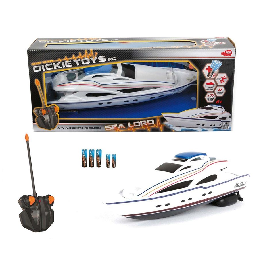 Kauko-ohjattavat - Dickie RC Sea Lord - Radio-ohjattava vene - 201119548