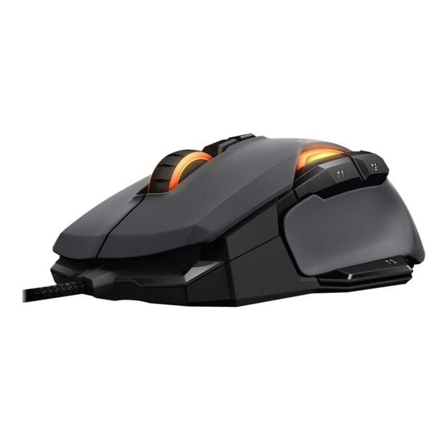 Hiiret - ROCCAT Kone AIMO - mus - USB - grå - Pelihiiri - Optinen - 8 painiketta - Musta RGB-valolla - ROC-11-815-GY