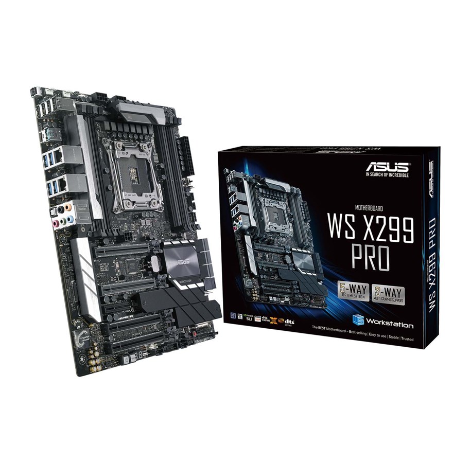 Emolevy - ASUS WS X299 PRO Emolevy - Intel X299 - Intel LGA2066 socket - DDR4 RAM - ATX - 90SW0090-M0EAY0