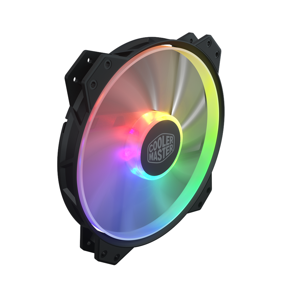 Kotelotuuletin - Cooler Master MasterFan MF200R RGB - Kotelotuuletin - 200mm - Musta RGB LED valolla - 28 dBA - R4-200R-08FC-R1