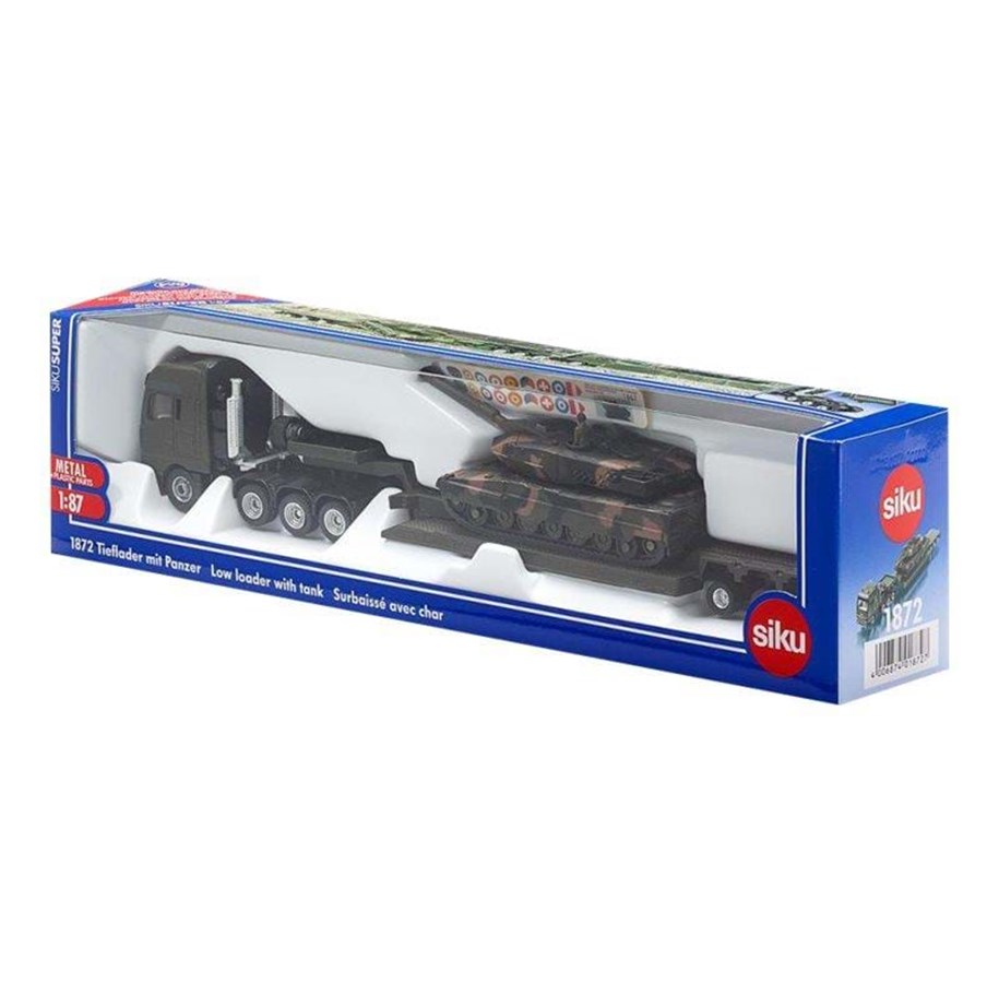 Leluautot - SIKU Low Loader With Tank - S-1872