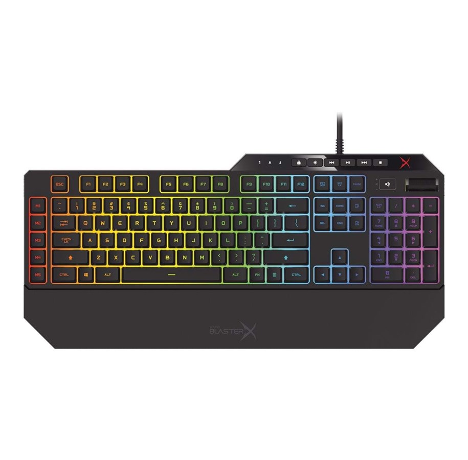 Näppäimistöt - Creative Sound BlasterX Vanguard K08 - Pelinäppäimistö - Pohjoismainen - Musta - 70GP006200000