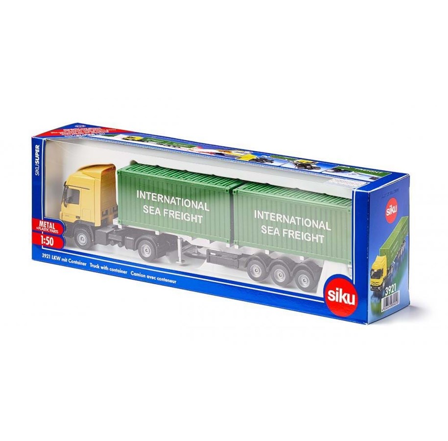 Leluautot - SIKU Truck With Container - 3921