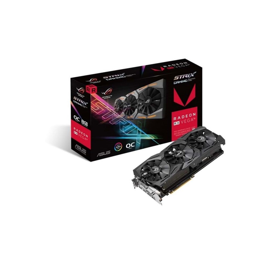 Näytönohjaimet - ASUS Radeon RX VEGA 56 OC - 8GB HBM2 - Näytönohjaimet - 90YV0B50-M0NA00