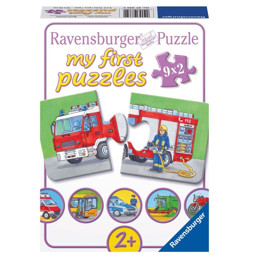 Palapelit - Ravensburger Erityisajoneuvojen palapeli 9x2 kpl - 73320