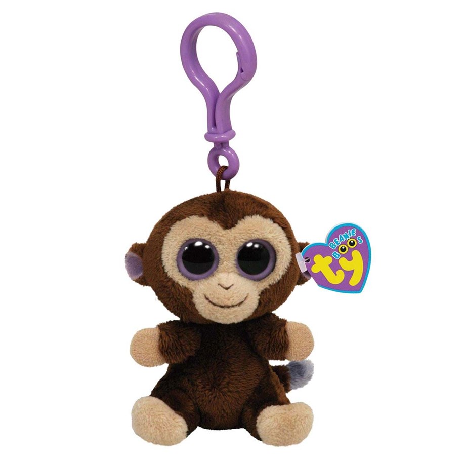 Nuket, pehmolelut ja oheistarvikkeet - Ty Beanie Boo Keychain Monkey-Coconut - 0895070
