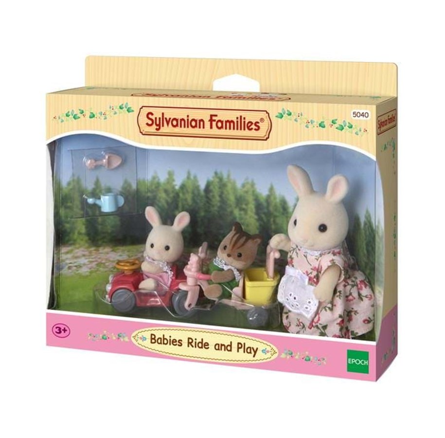 Nuket, pehmolelut ja oheistarvikkeet - Sylvanian Families Vauvat ajavat ja leikkivät - 5040