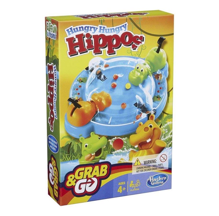 Lautapelit - Hasbro Hungry Hungry Hippo Grab and Go-Travel - B10017792