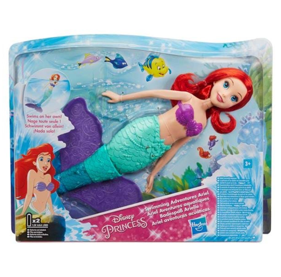 Nuket, pehmolelut ja oheistarvikkeet - Hasbro Disney Princess Ariel Swimming Adventures Doll - E0051EU40