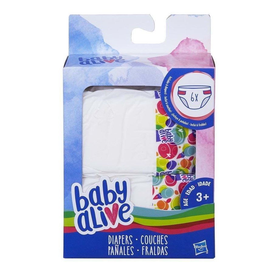 Nuket, pehmolelut ja oheistarvikkeet - Hasbro Baby Alive Diapers Refill Pack - C2723EU40