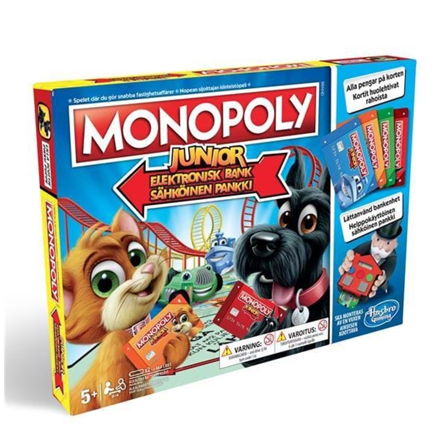 Lautapelit - Hasbro Monopoly Junior Electronic Banking Game (SE/FI) - E18421680