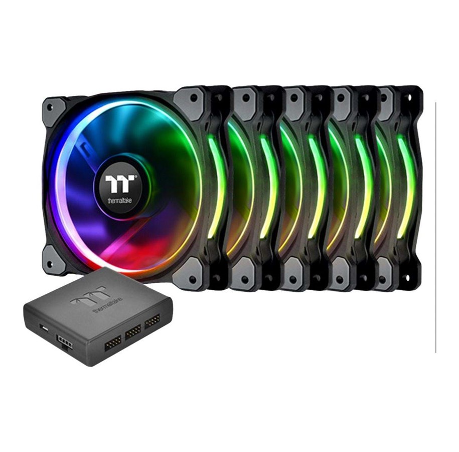 Kotelotuuletin - Thermaltake Riing PLUS 12 LED RGB Radiator Fan TT - Kotelotuuletin - 120mm - musta - CL-F054-PL12SW-A
