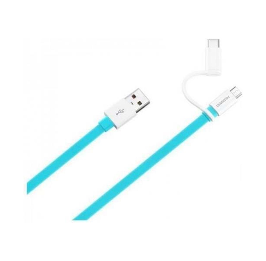 USB kaapelit - Huawei AP55S Data cable with USB-C adaptor 1.5 m - Blue - 04071418