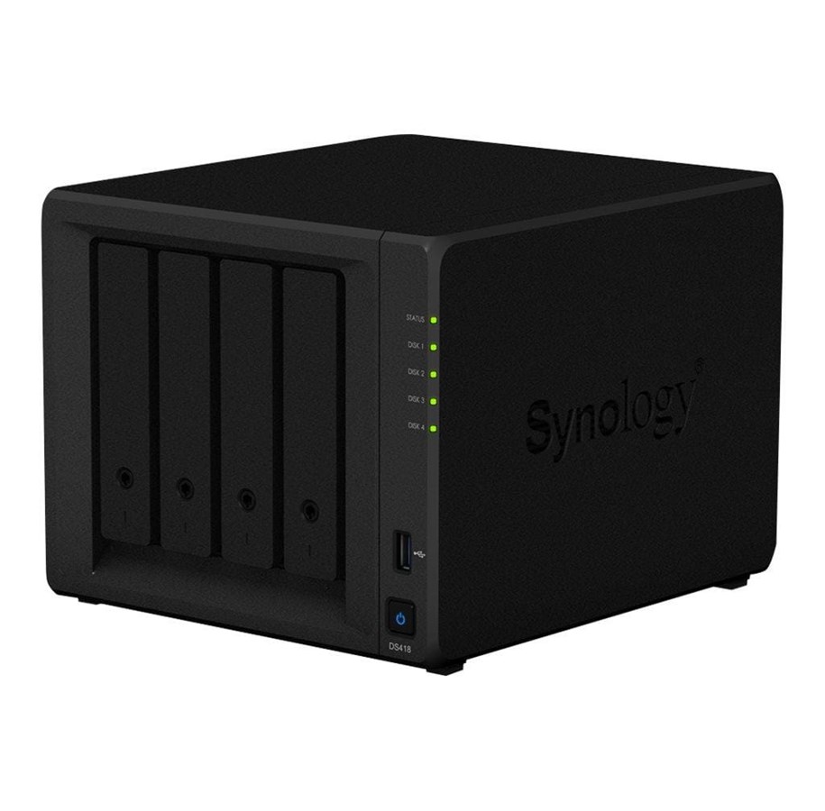 NAS-Palvelimet - Synology DiskStation DS418 4-paikkainen NAS-tallennuslaite - NAS-Palvelimet - DS418