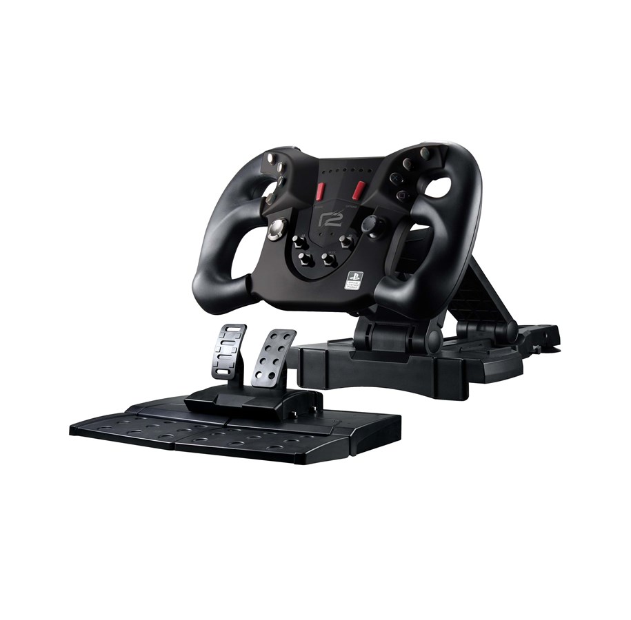 Pelit - lisävarusteet - PLAYART PS4 Pace Wheel with Pedals - Wired Steering wheel & Pedal set - Sony PlayStation 4 - 4260122883400