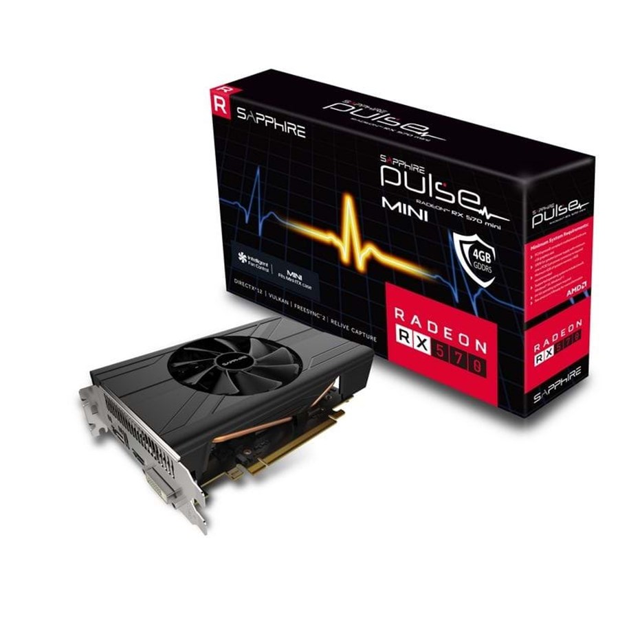 Näytönohjaimet - Sapphire Radeon RX 570 Pulse ITX - 4GB GDDR5 RAM - Näytönohjaimet - 11266-34-20G