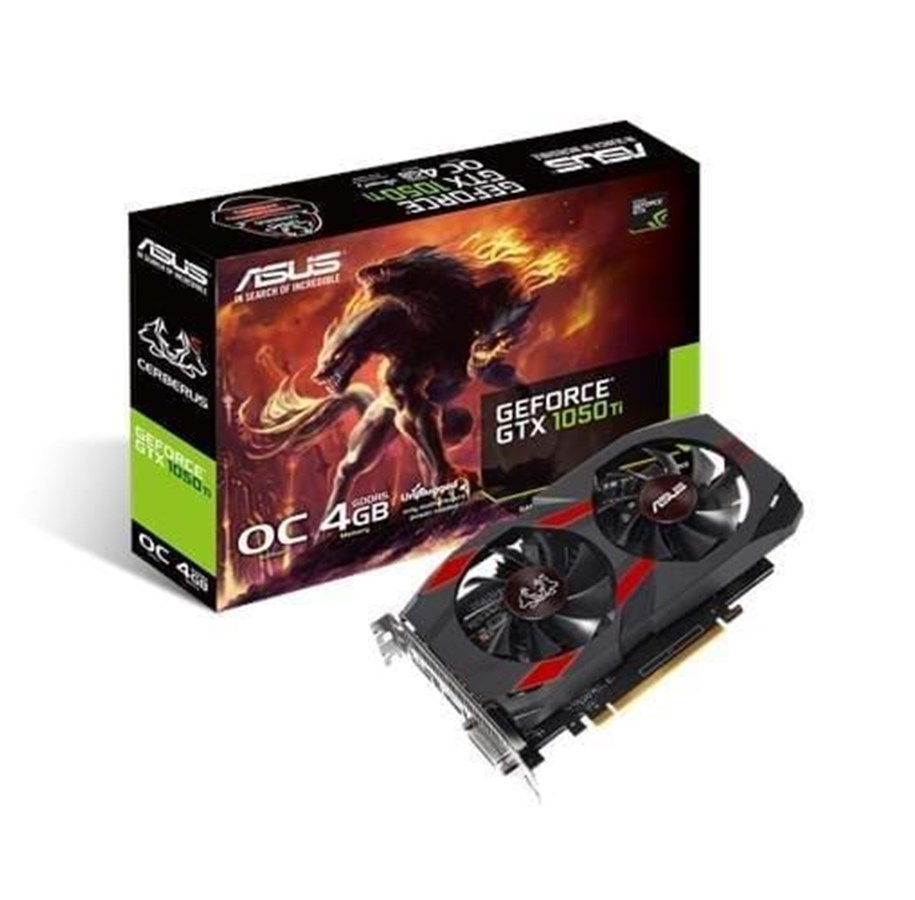 Näytönohjaimet - ASUS GeForce GTX 1050 Ti Advanced - 4GB GDDR5 RAM - Näytönohjaimet - 90YV0A75-M0NA00