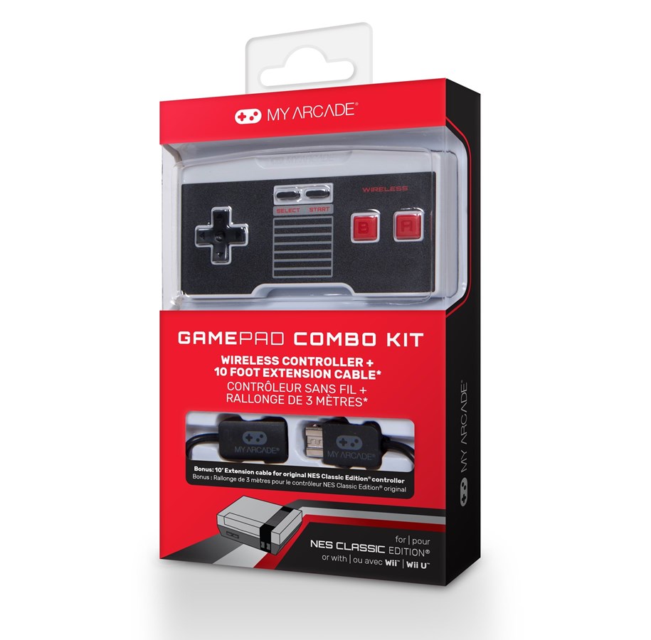 Pelit - lisävarusteet - dreamGEAR NES Classic GamePad Combo Kit - Wired Lisävarusteet pelikonsoleille - Nintendo NES - DGUN-2930