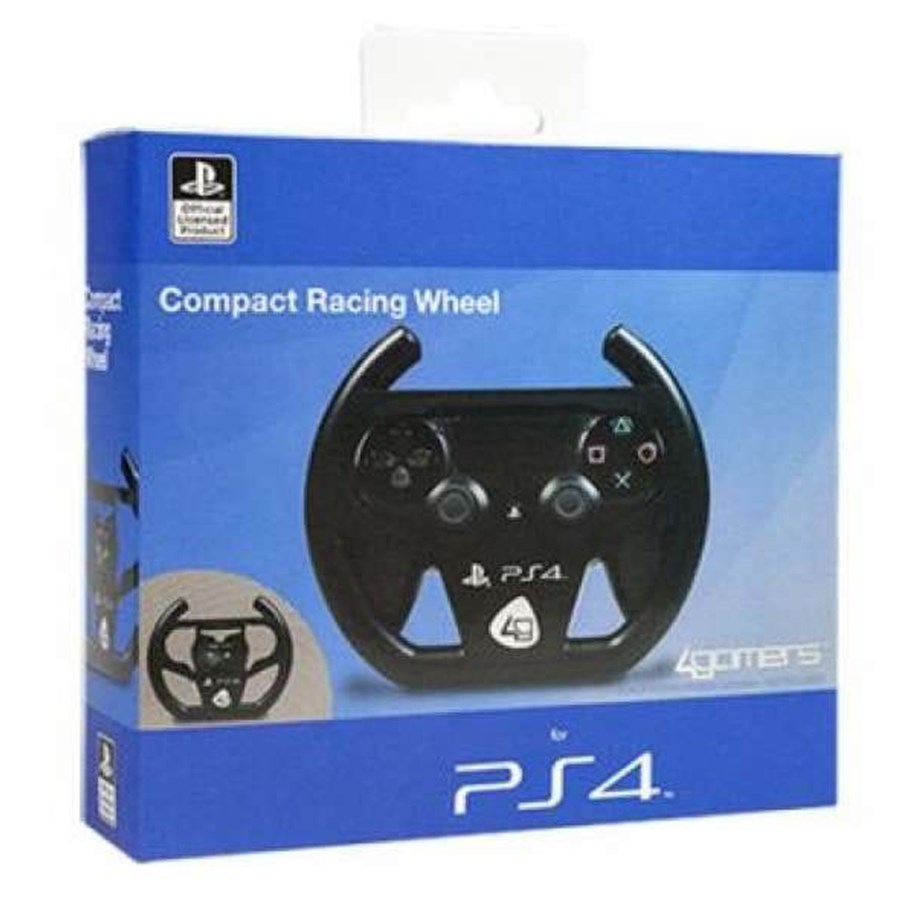 Pelit - lisävarusteet - 4Gamers PS4 Compact Steering Wheel - Miscellaneous Lisävarusteet pelikonsoleille - Sony PlayStation 4 - 5055269703860