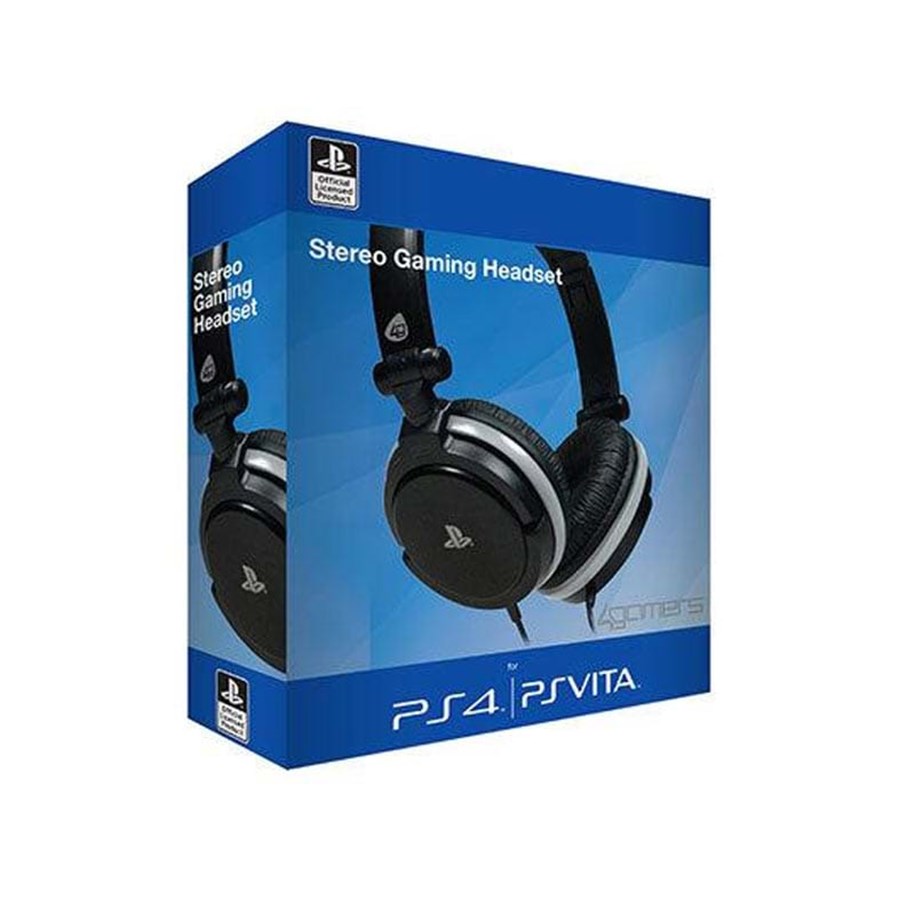 Pelit - lisävarusteet - 4Gamers PS4 Stereo Gaming Headset - Wired Headset - Sony PlayStation 4 - 5055269704096