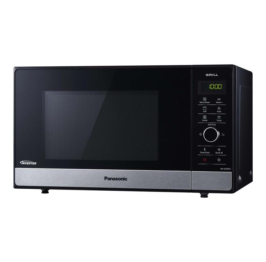 Mini- ja mikroaaltouunit - Panasonic NN-GD38 - Mikroaaltouuni grillillä - Vapaasti seisova - Ruostumaton teräs/musta - NN-GD38HSGTG