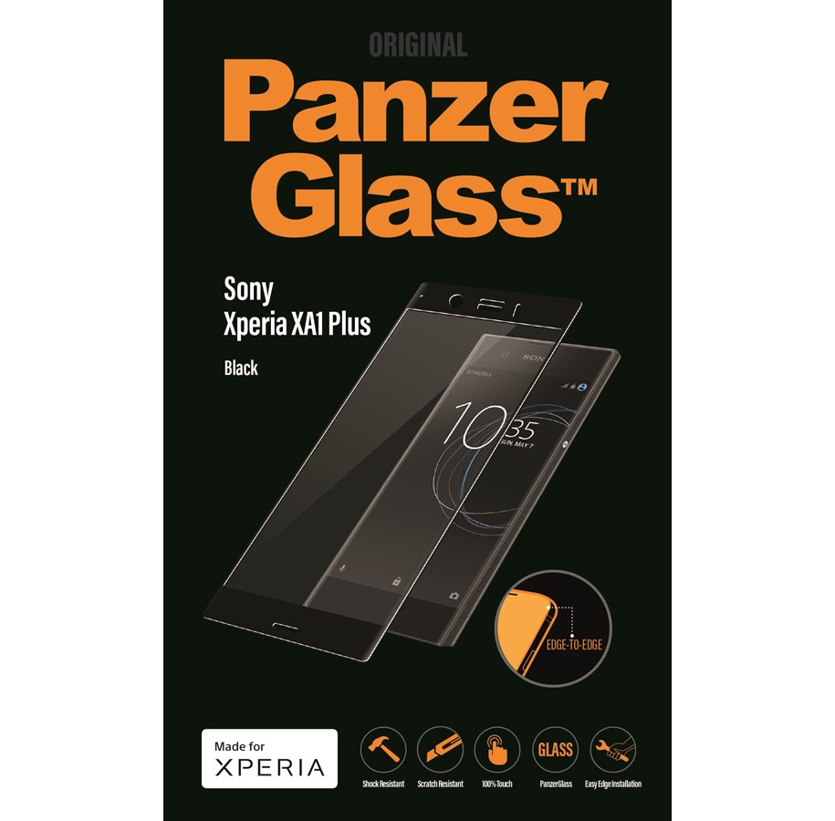 Puhelintarvikkeet - Näytönsuojat - PanzerGlass Sony Xperia XA1 Plus - Black - PANZER7613