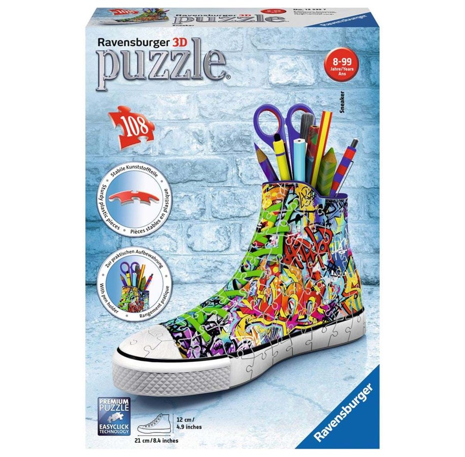 Palapelit - Ravensburger 3D-palapeli - Tennarit Graffiti 3D Palapeli - 125357