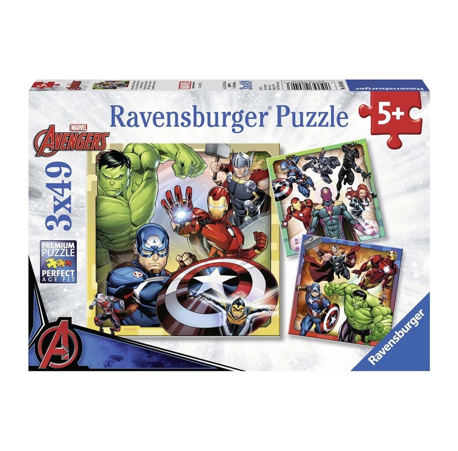 Palapelit - Ravensburger The Avengers Puzzle 3x49st. - 80403