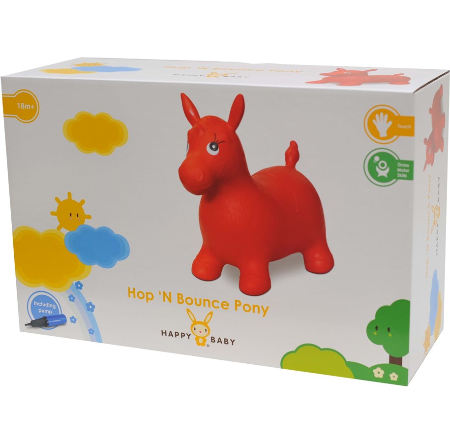 Vauva- ja taaperolelut - Happy Baby HB Hop n' Bounce Pony Red w/Pump - 502146