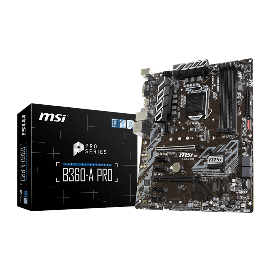 Emolevy - MSI B360-A PRO Emolevy - Intel B360 - Intel LGA1151 socket - DDR4 RAM - ATX - B360-A PRO